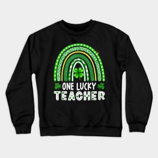 One Lucky Teacher Rainbow St Patrick’s Day Crewneck Sweatshirt